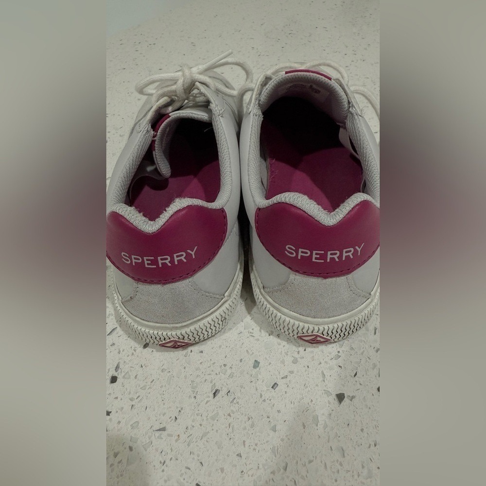 Sperry Crest Vibe Grey Leather Suede Sneakers STS87267 Womens‎ 11 - Picture 6 of 7